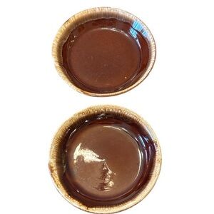 Mccoy Brown Drip Glaze Bowls Set of 2